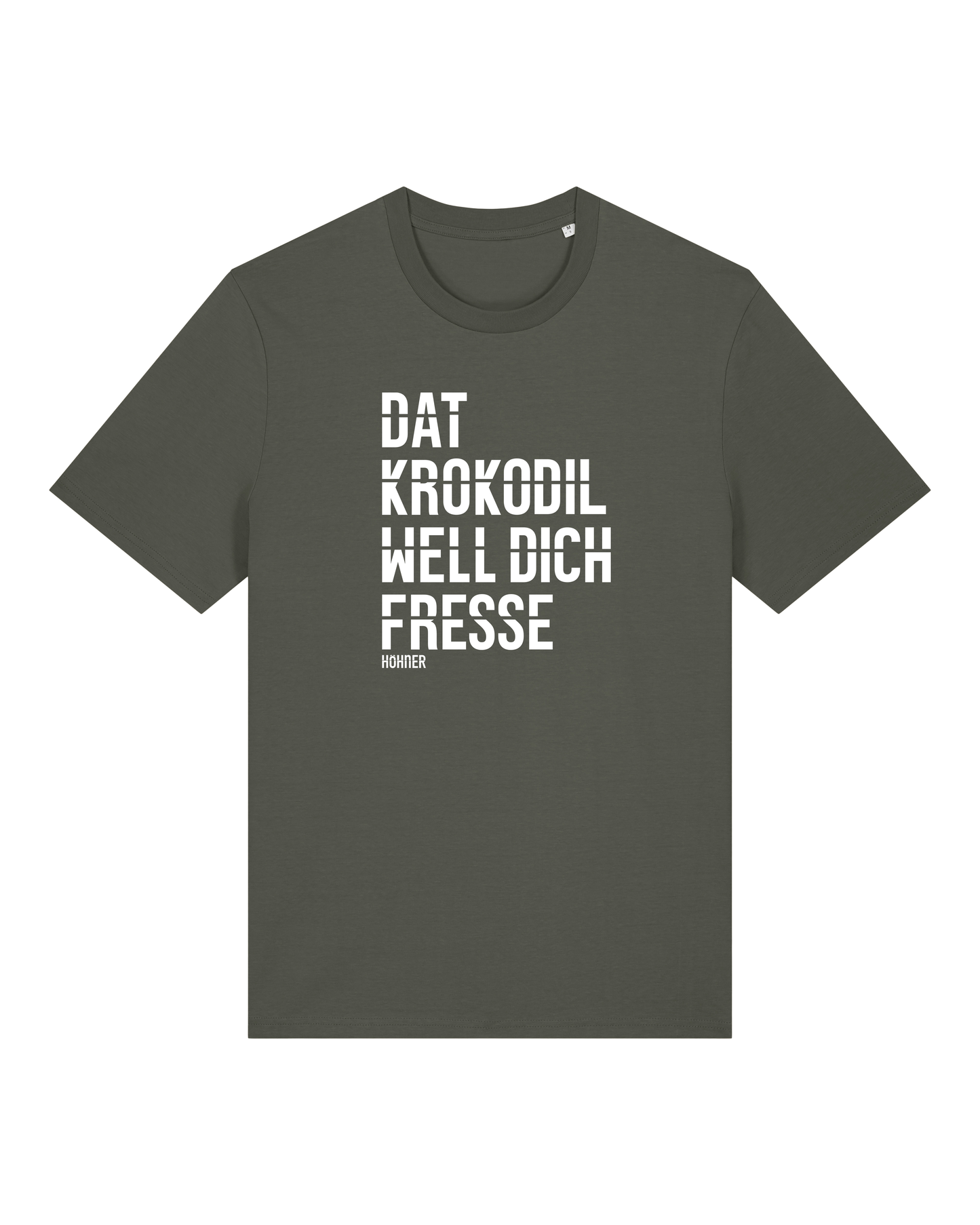 T-Shirt "Krokodil" dunkelgrün