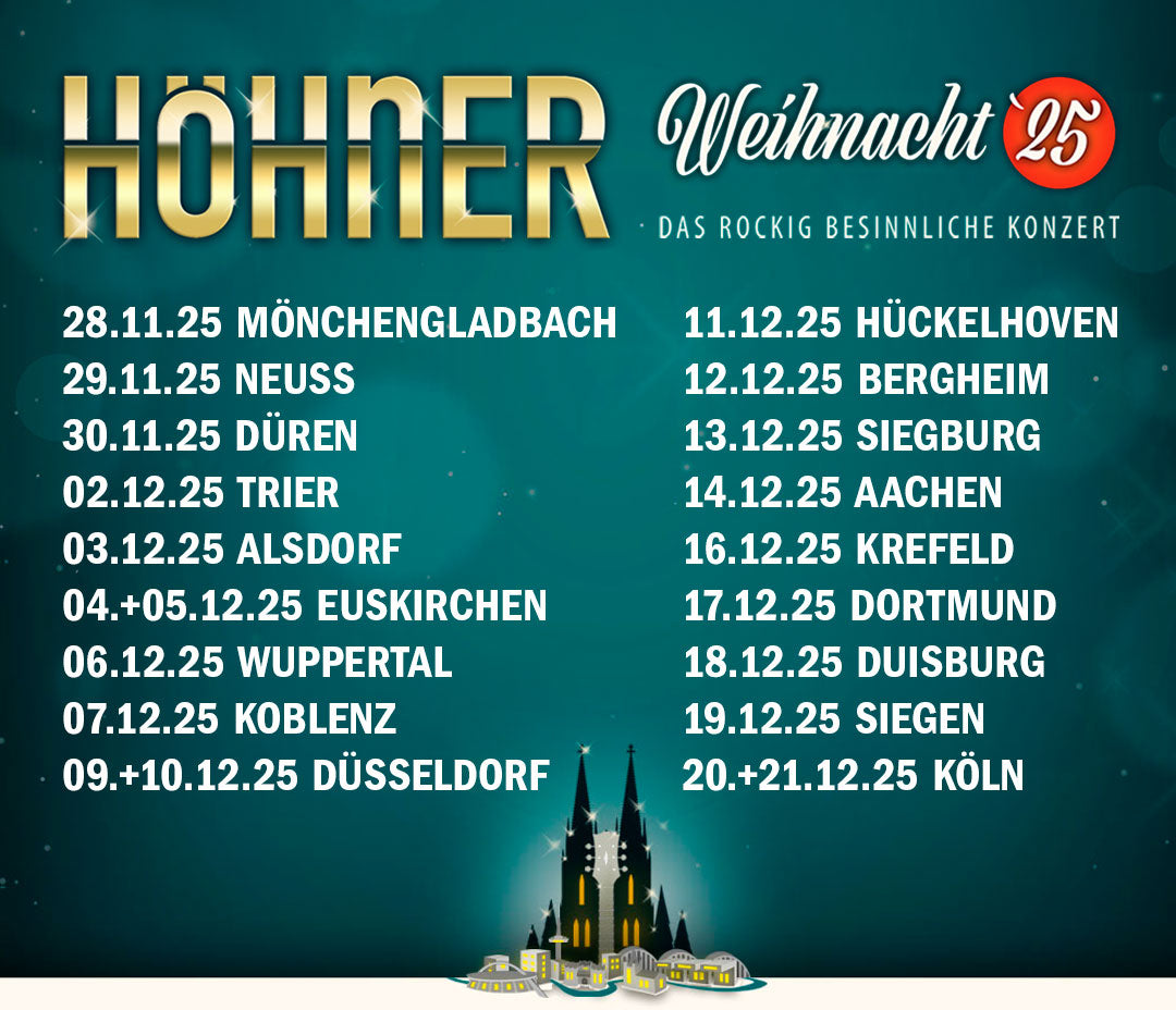 HÖHNER Weihnacht 2022 | 2 Tickets | 22.12.2022 store Düsseldorf